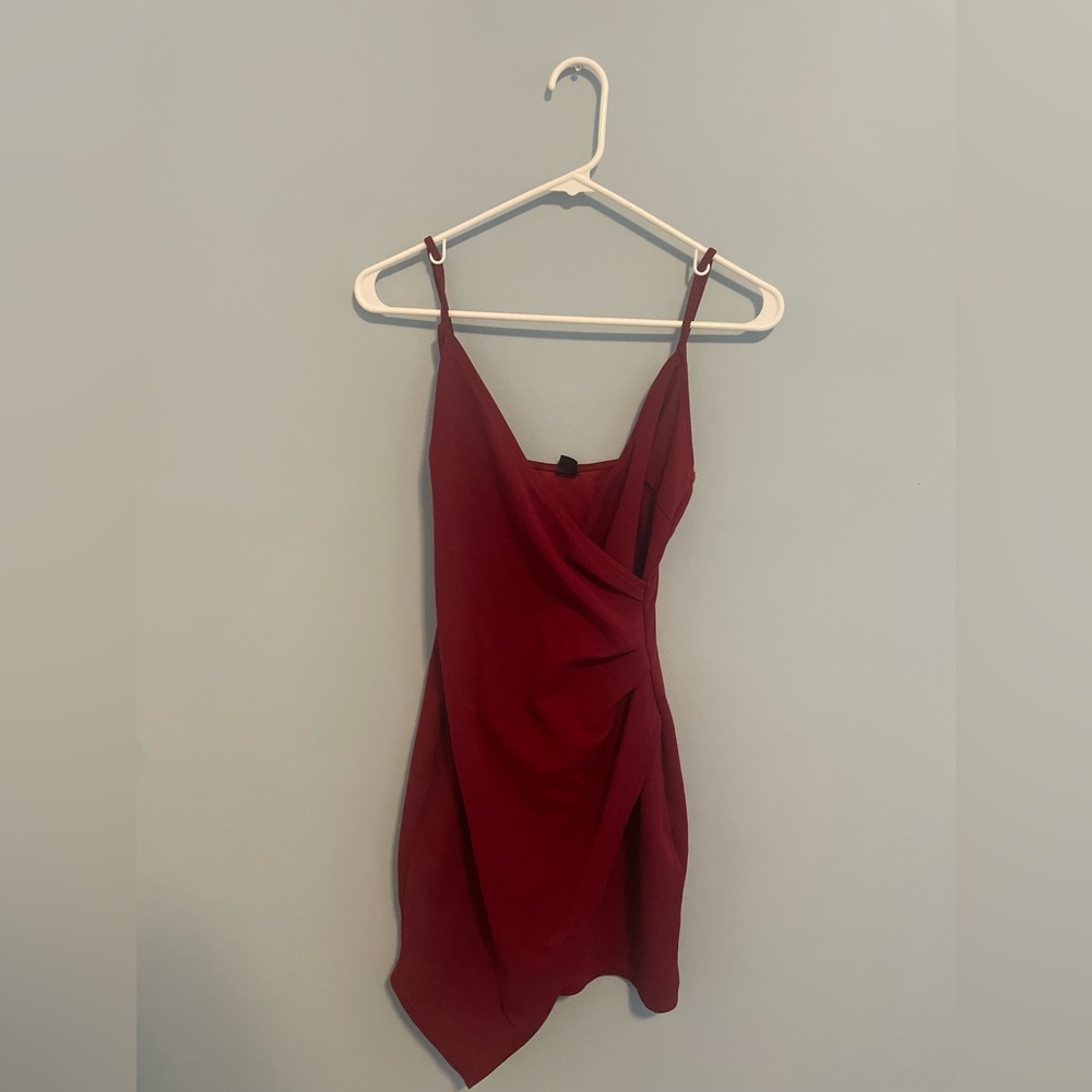 SHEIN Burgundy Mini Dress